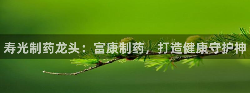 九游会老哥：寿光制药龙头：富康制药，打造健康守护神