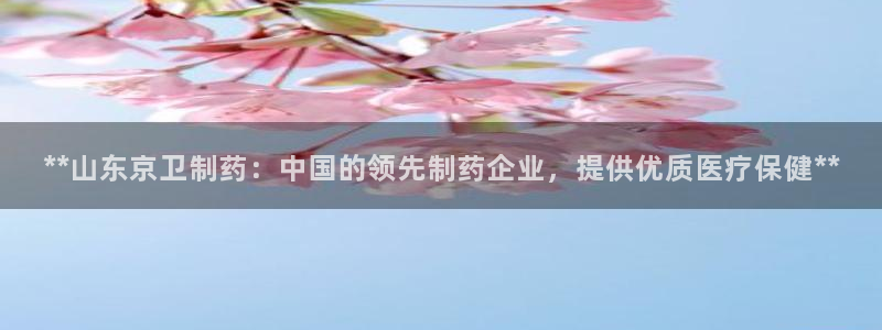老哥俱乐部是干什么的：**山东京卫制药：中国的领先制药企业，提供优质医疗保健**