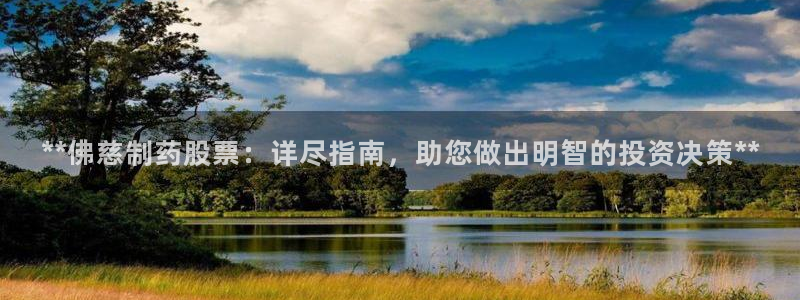 ag九游老哥俱乐部：**佛慈制药股票：详尽指南，助您做出明智的投资决策**