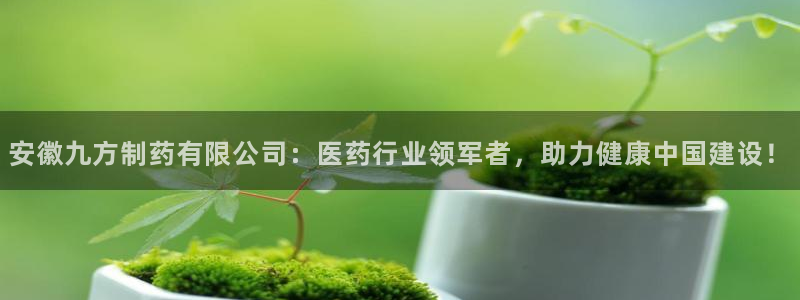 九游会老哥必备的交流社区：安徽九方制药有限公司：医药行业领军者，助力健康中国建设！
