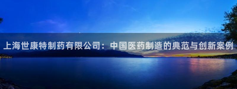 ag九游会老哥：上海世康特制药有限公司：中国医药制造的典范与创新案例