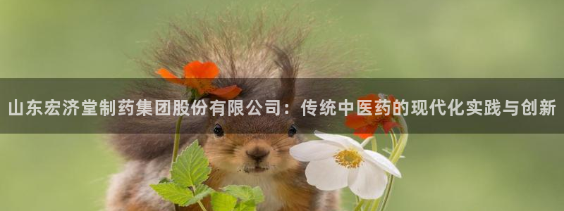 九游老哥俱乐部官网登录不了：山东宏济堂制药集团股份有限公司：传统中医药的现代化实践与创新