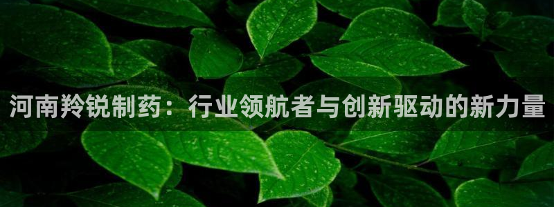 老哥吧九游会：河南羚锐制药：行业领航者与创新驱动的新力量