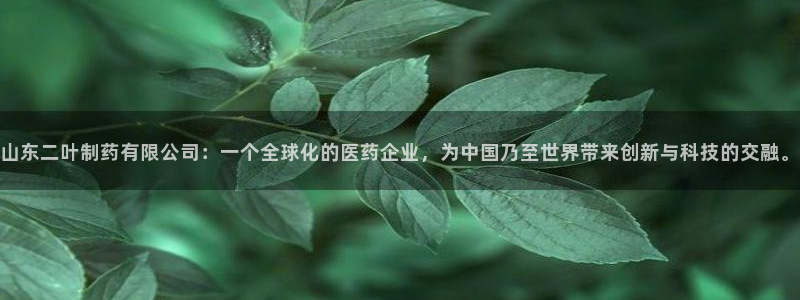 9游会老哥俱乐部：山东二叶制药有限公司：一个全球化的医药企业，为中国乃至世界带来创新与科技的交融。