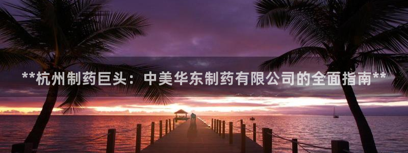 九游会老哥俱乐部官网：**杭州制药巨头：中美华东制药有限公司