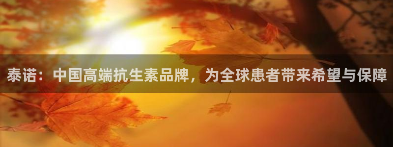 九游老哥俱乐部官网登录网址：泰诺：中国高端抗生素品牌，为全球